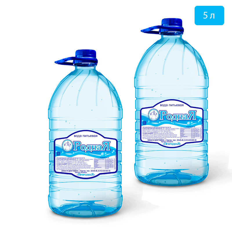 Вода РоднаЯ 5 л (упаковка 2 шт)