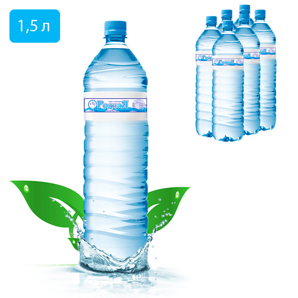 Вода РоднаЯ 1,5 л (упаковка 6 шт)